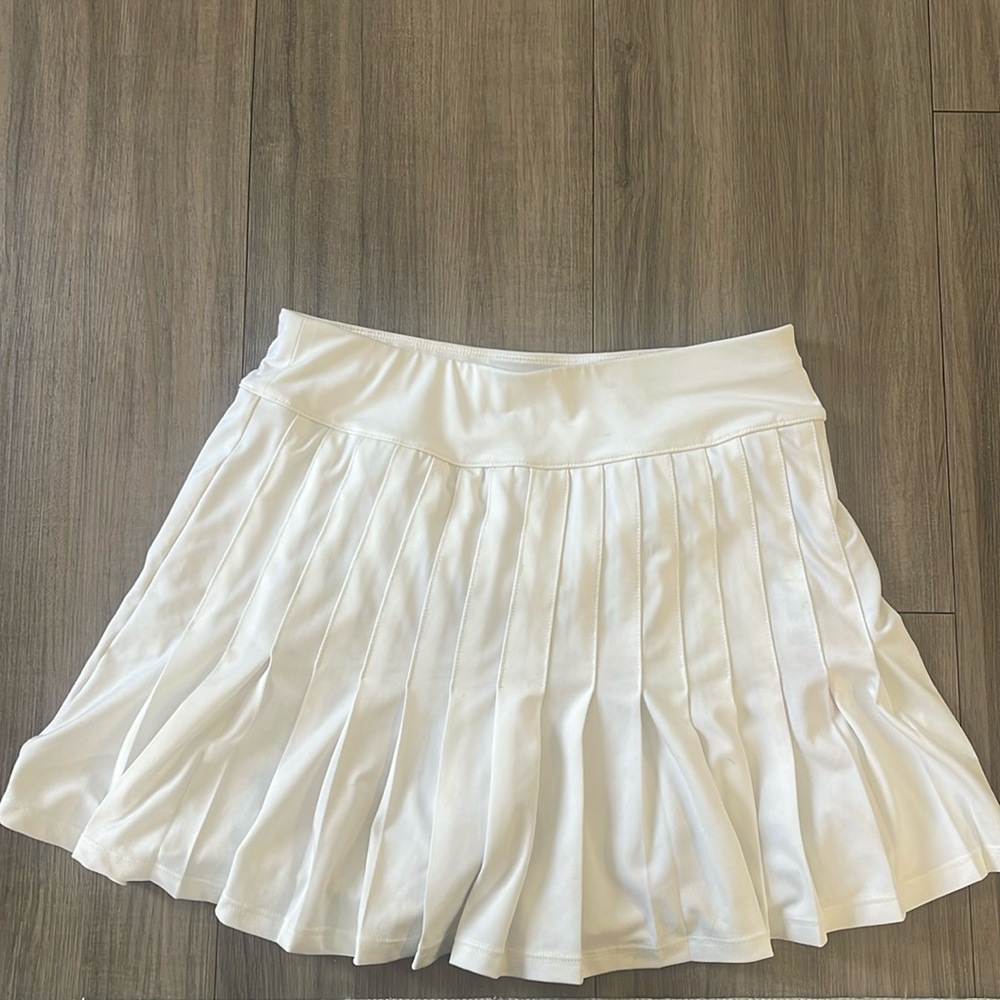 White tennis skirt